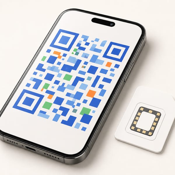 Set up eSIM via QR code