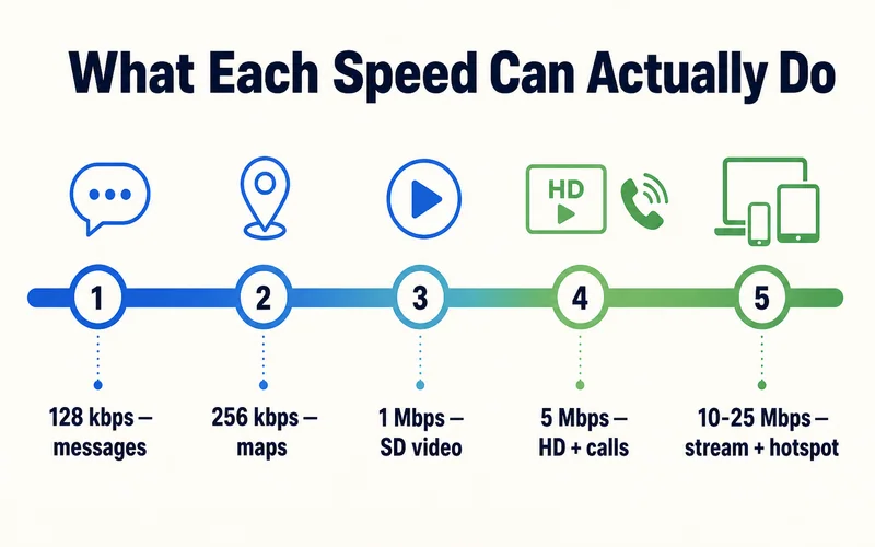 What each internet speed can actually do