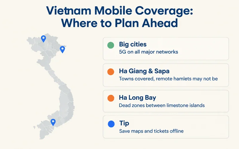 Where mobile coverage in Vietnam is strong and where to plan ahead