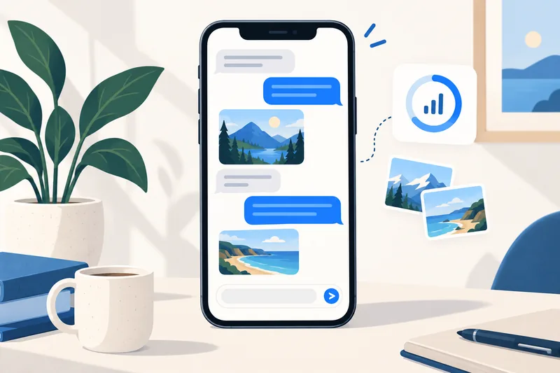Jumlah data yang digunakan oleh iMessage untuk teks, foto dan video