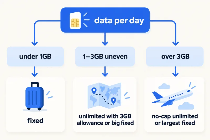 How to choose between unlimited and fixed data by daily use