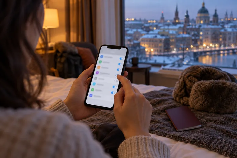 Turning off automatic network selection so the phone stays on one Russian network