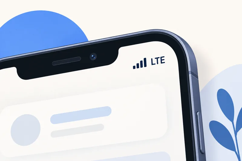iPhoneのステータスバーに表示されるLTEの意味