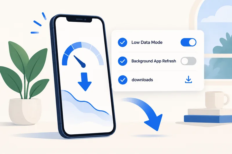 Ajustes que ahorran datos móviles en iPhone